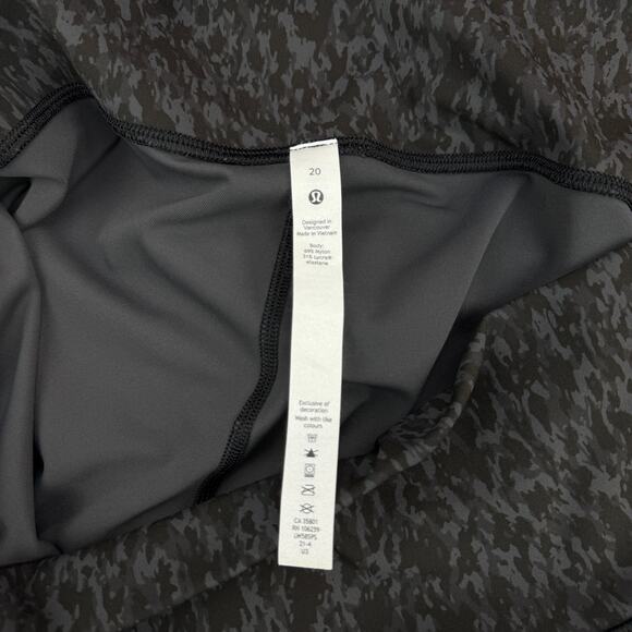LULULEMON Wunder Under High-Rise Tight 25" Size 20 Leopard Camo Deep Coal Multi - Picture 8 of 8